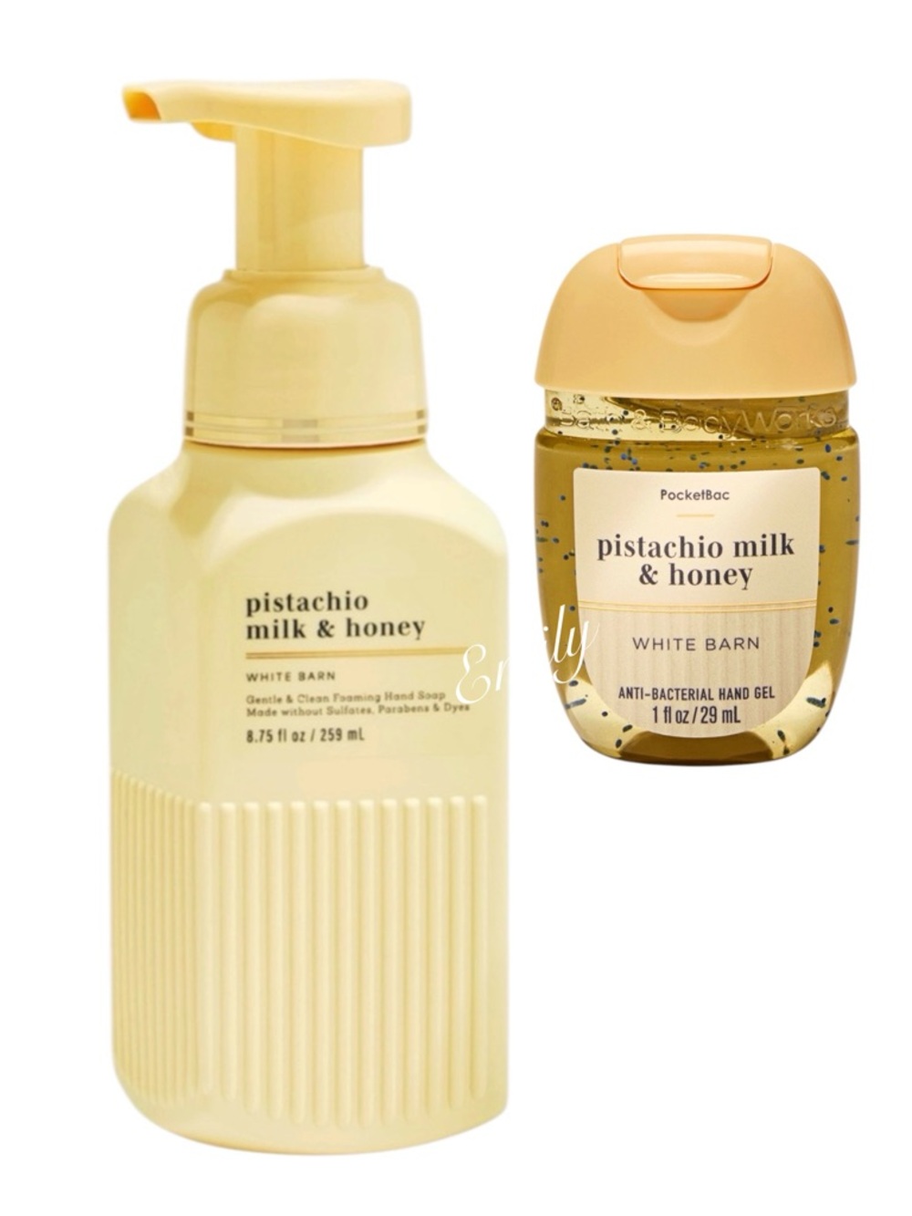 NEW Bath & Body Works PISTACHIO MILK & HONEY LUXE Foaming Hand Soap + PocketBac